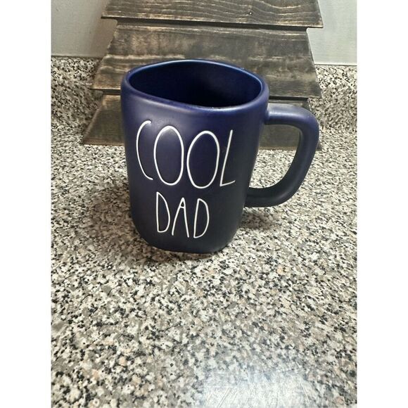 Rae Dunn COOL DAD Coffee Mug Blue Ceramic Mug with Handle Fathers Day Gift - Picture 1 of 4